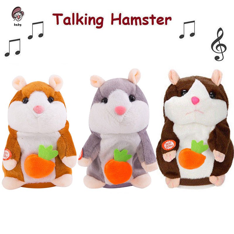 Cute Talking Hamster Mouse nod Record Chat Mimicry Pet Plush Toy Xmas Gift