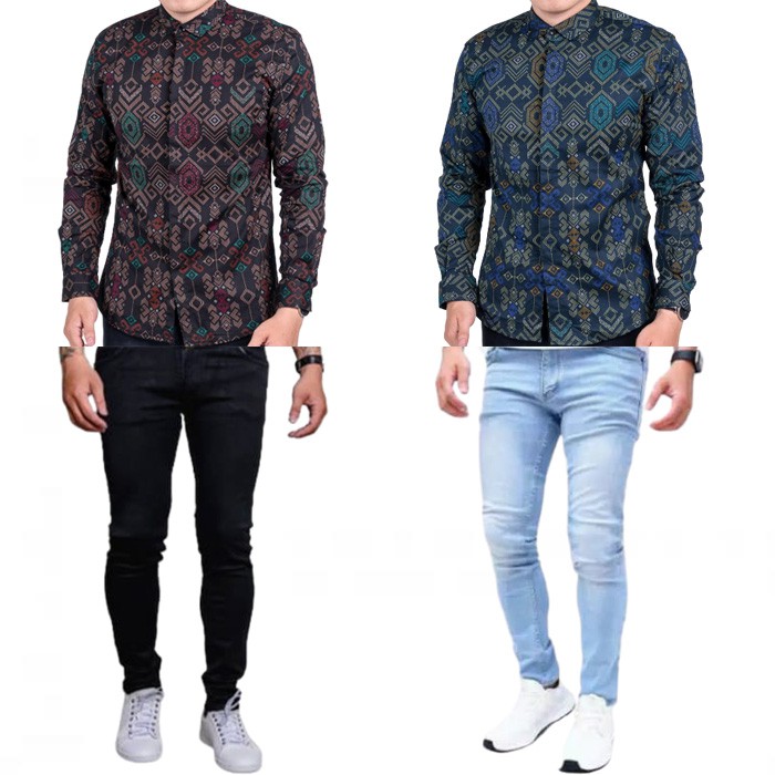 batik shirt with jeans