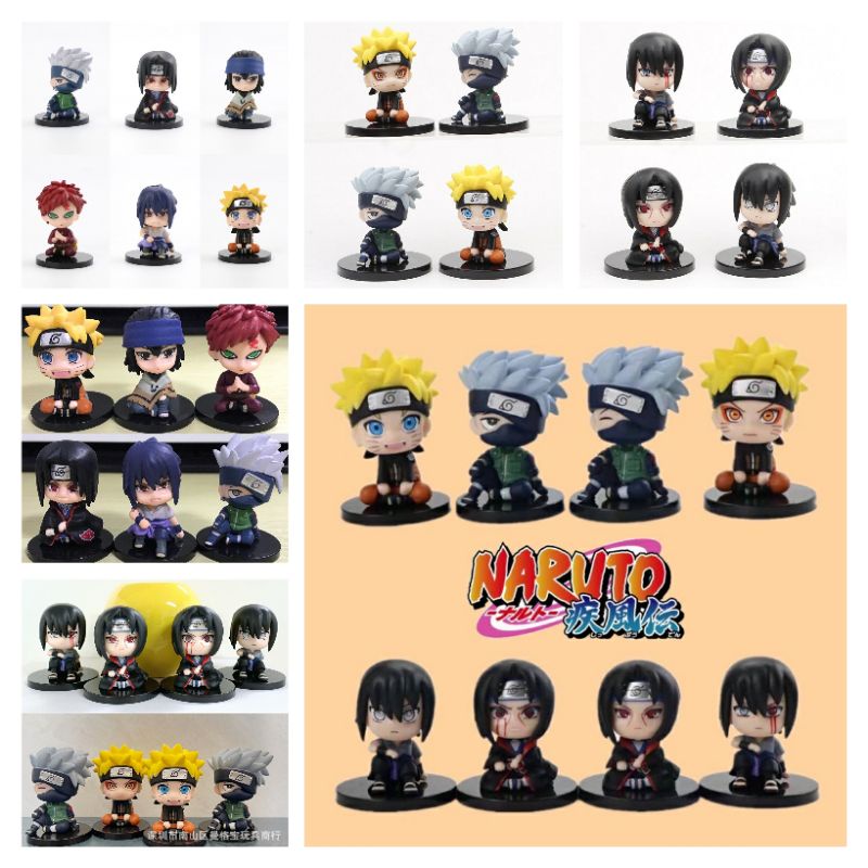 {BEST PRICE} Naruto Shippuden Anime Action Figure - Uchiha Itachi Sasuke Kakashi Gara Naruto Duduk