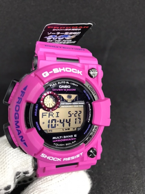 g shock frogman pink
