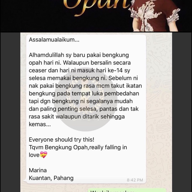 Original Bengkung Moden OPAH (PROMO)