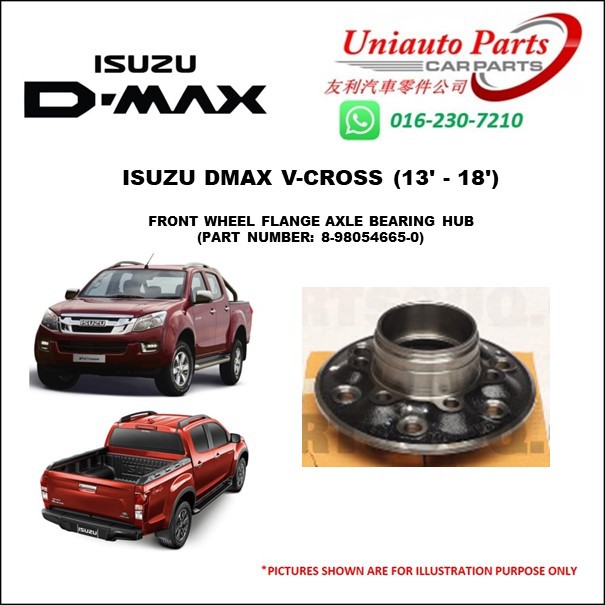 ISUZU DMAX VCROSS (13' 18') FRONT WHEEL FLANGE AXLE BEARING HUB