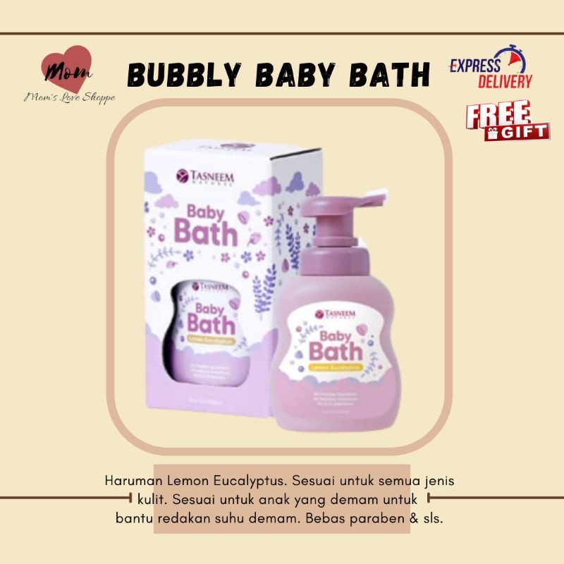 Tasneem Naturel Bubbly Baby Bath Lemon Eucalyptus [Head to Toe ...