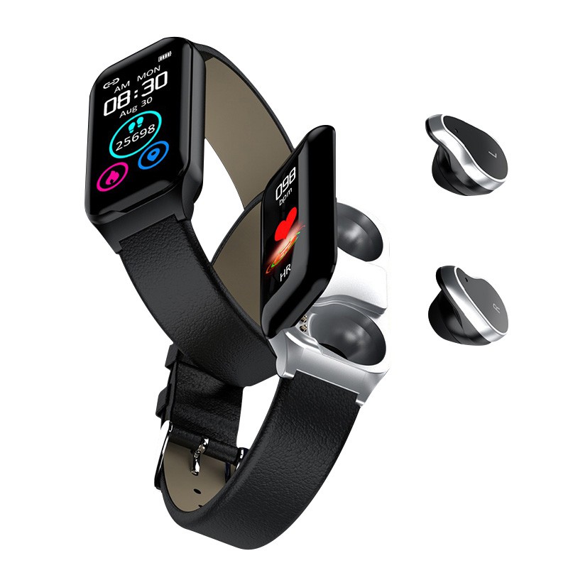 smartwatch with bluetooth earphones