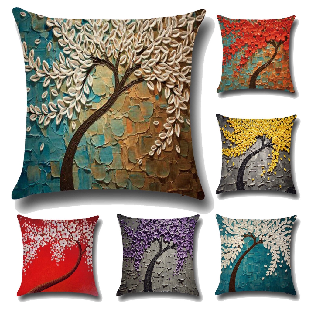 Best Selling Tree Throw Pillows Sofa Bedding Shopee Malaysia