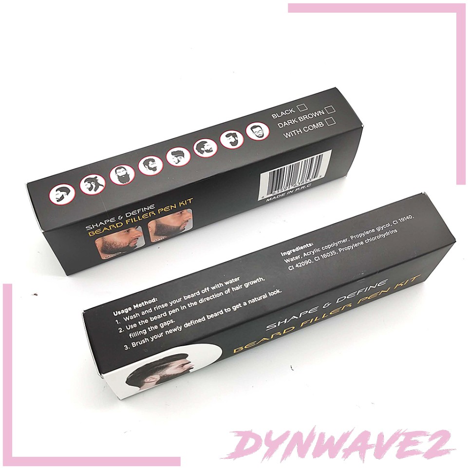  DYNWAVE2 2 In 1 Hair Beard Filler Pen Pencil Sharpen Define Patchy Beards Black New Shopee 