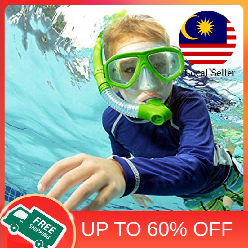 Kids' Diving Set: Goggle Mask, Breathing Tube - Anti-fog, Shockproof, Underwater Adventure!