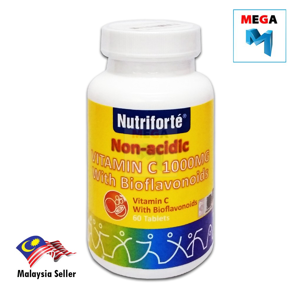 Nutriforte Vitamin C 1000mg Non Acidic With Bioflavonoids 1000 mg (60's
