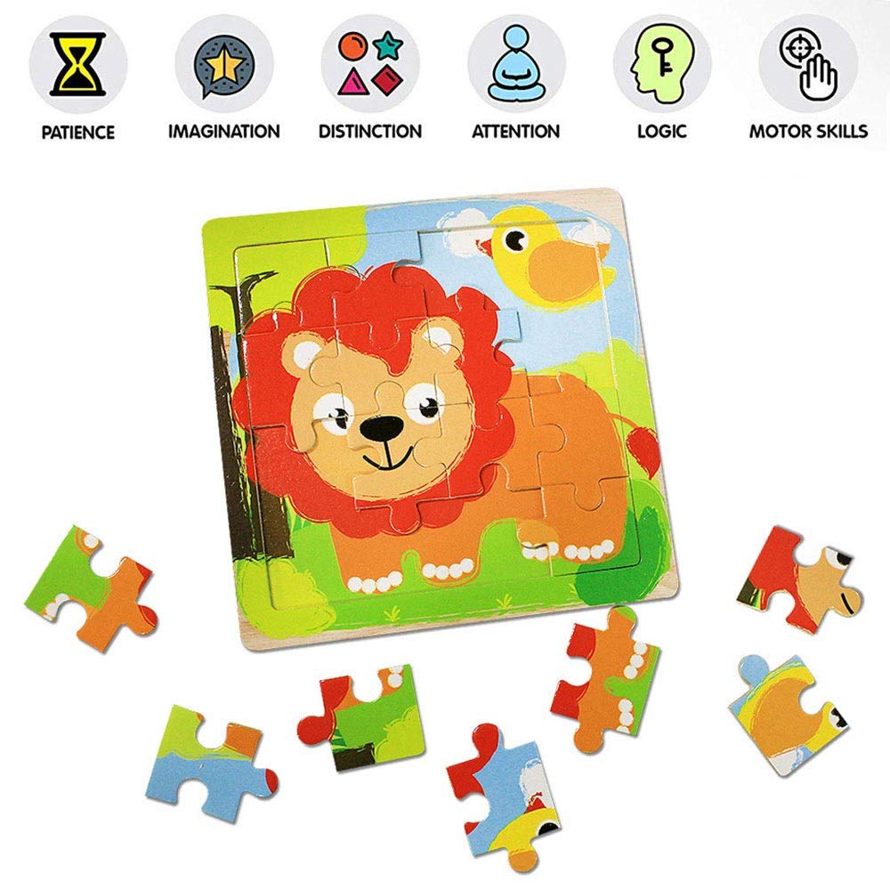 Versatile Premium Kids Wooden Puzzle early education educational Toys Multi Durable - Image 2