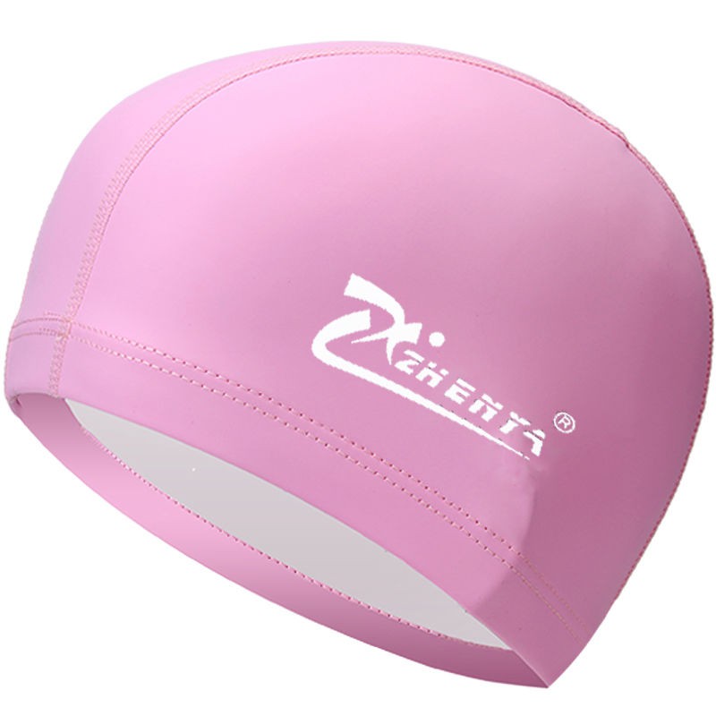 Ready Stock Caps Female Long Hair Pu Waterproof Adult Swimming
