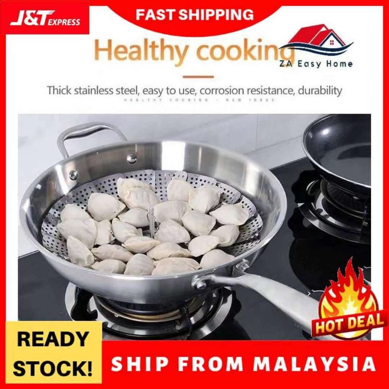 Folding Dish Steam Stainless Steel Food Steamer Basket Mesh Cooker Steamer Expandable Pannen Kitchen不锈钢折叠蒸笼