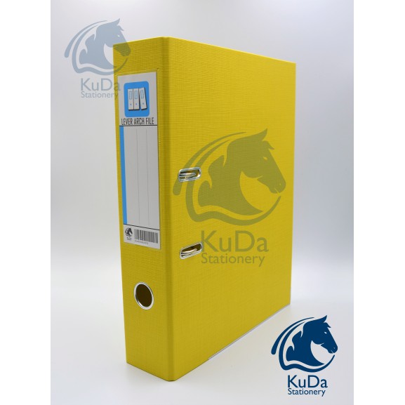 KuDa Colorful PP Eco Friendly Lever Arch File 65mm (F4 Size-Yellow)