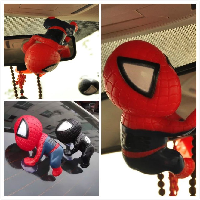 Car Ornament Shake Head Doll Spiderman Auto Interior Accessories Cartoon Gifts Shopee Malaysia