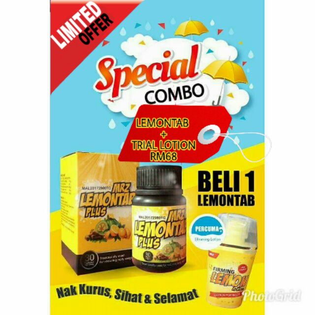Offer Lemontab 1box Trial Lemon Lotion Shopee Malaysia