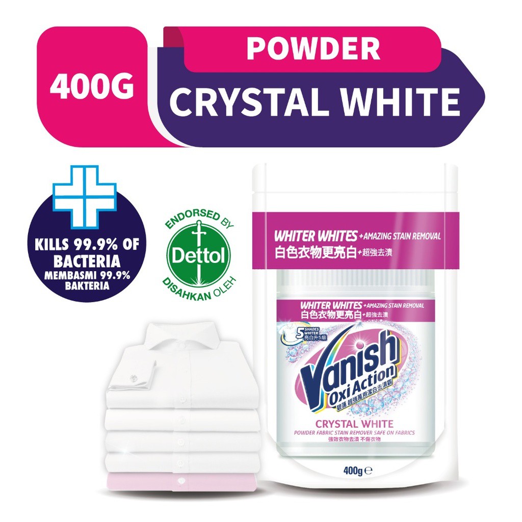 [Not For Sale] Vanish Fabric Crystal White Stain Remover Powder Doy