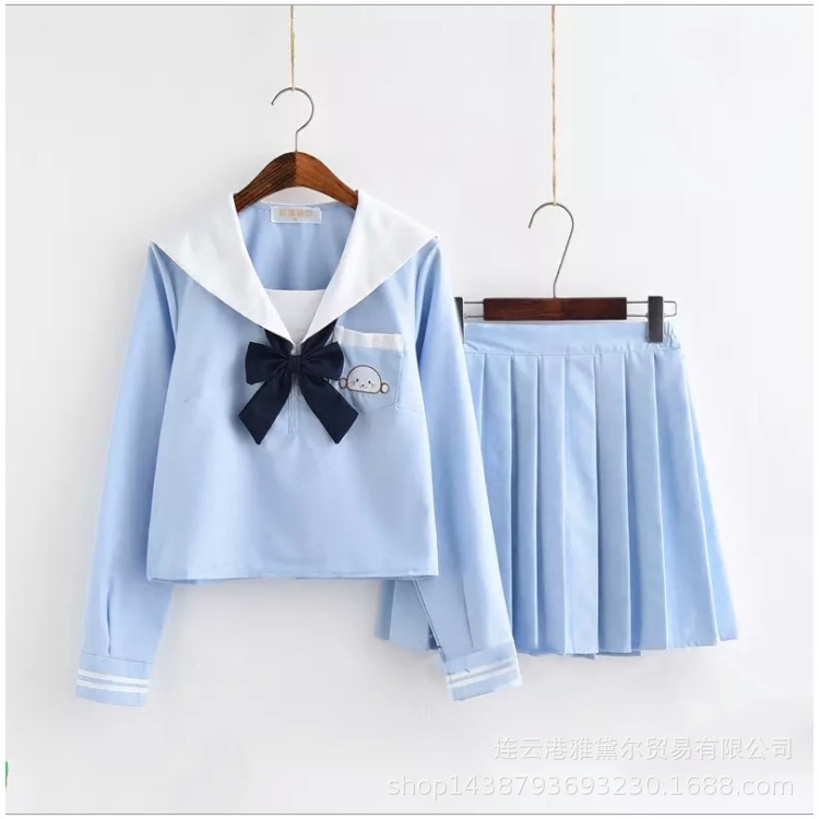 New Anime School Uniform Cosplay Japanese School Girl Navy Sailor Blue JK  Uniforms College Middle School Girl Students | Shopee Malaysia