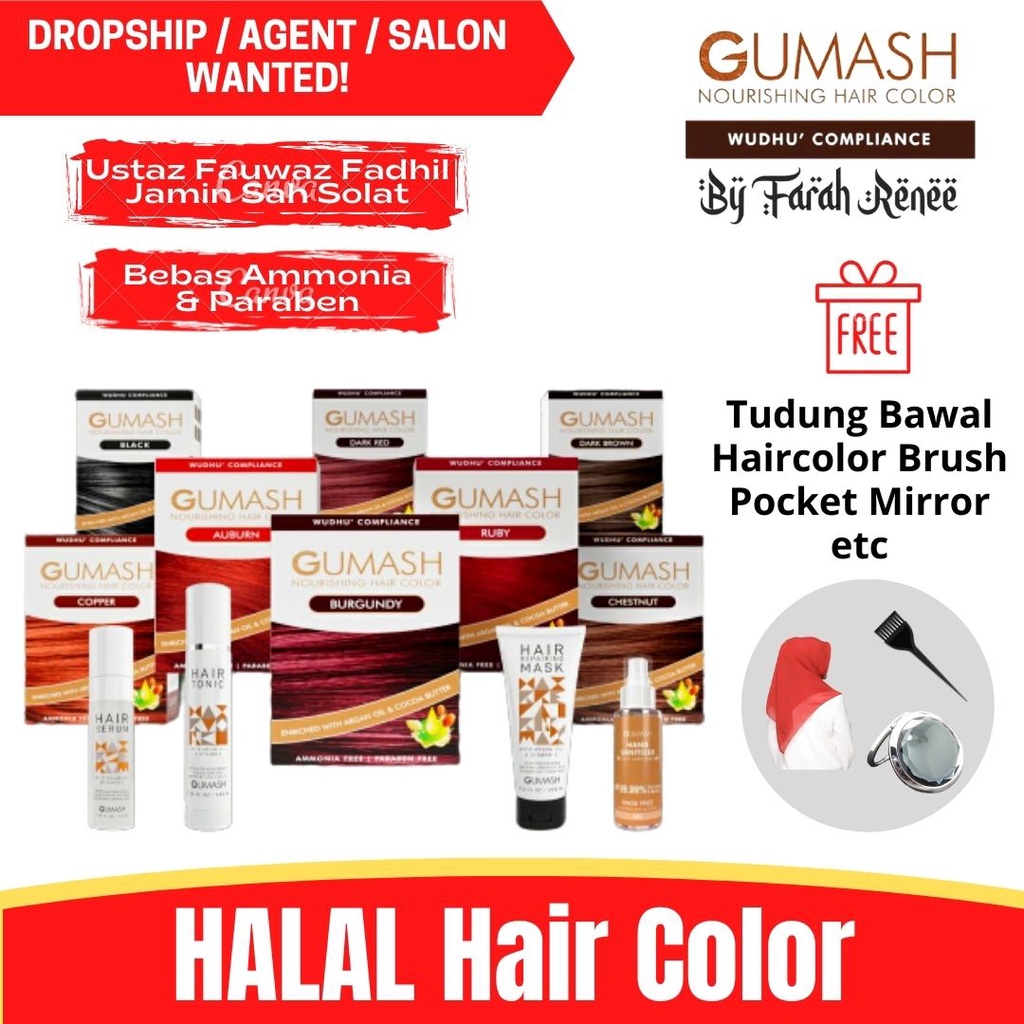 Terlaris Pewarna Rambut Uban Gumash Patuh Syariah Sah Solat Halal Hair