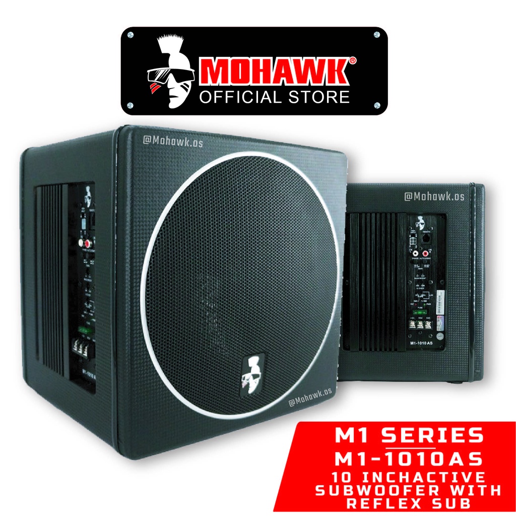 MOHAWK M1SERIES 10 INCH ACTIVE SUBWOOFER WITH REFLEX SUB M11010AS