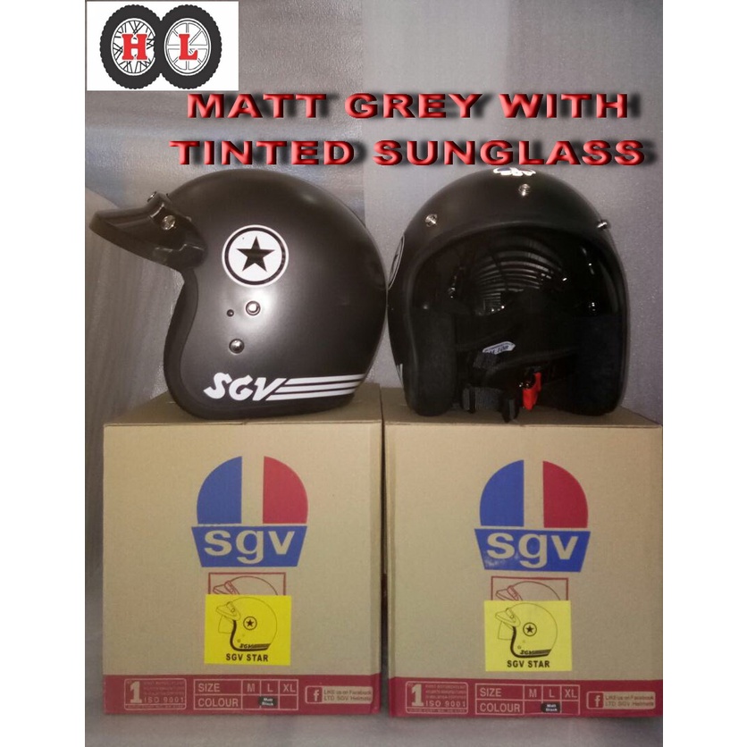 SGV STAR DOUBLE VISOR HELMET WITH TINTED SUNGLASSTIDAK SESUAI UTK