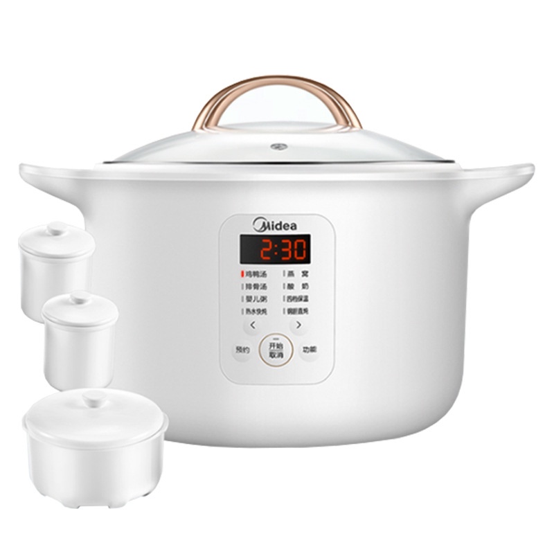 Midea/ 美的 MD-DZ16E102 electric stew pot household multi-function mini stew pot ceramic pot 电炖锅多功能炖盅