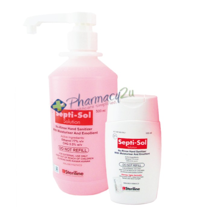 STERILINE SEPTI-SOL HAND SANITIZER SOLUTION 100ML/500ML