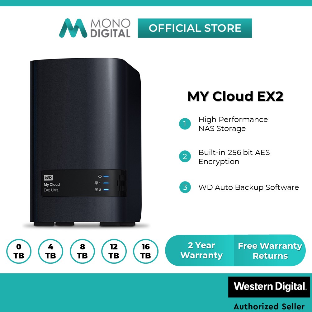 Western Digital WD My Cloud EX2 Ultra 2 Bays High Performance Network