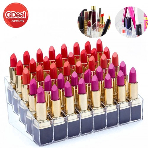 GDeal 40 Lipstick Holder Clear Plastic Lipstick Stand Cosmetic Makeup Organizer