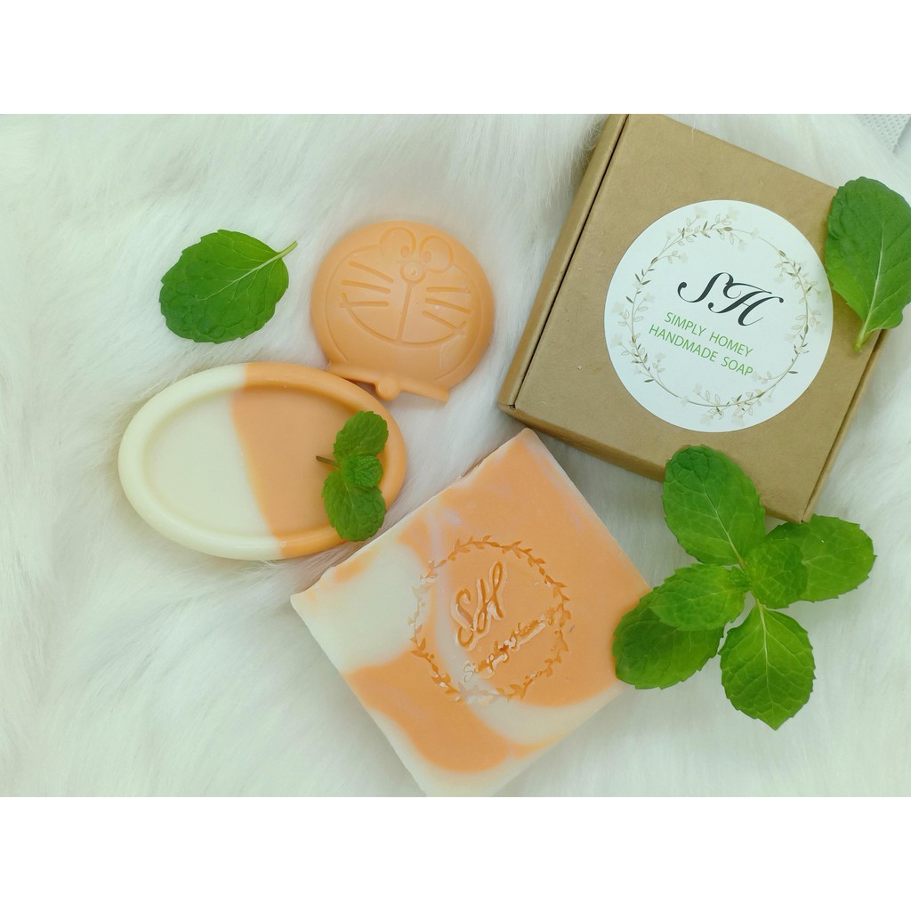 Handmade natural soap for sensitive skin, Minty Citrus (Timeless Garden