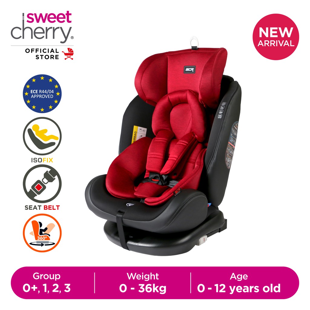 Sweet Cherry 360° Rotation Group 0+,1, 2, 3 Convertible/Combination ISOFIX  Baby Car Seat ST3 SCR18 Car Seat | Shopee Malaysia