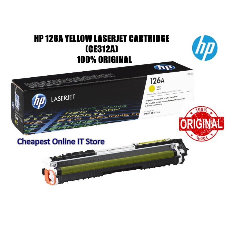 {ORIGINAL} HP 126A CE312A Yellow LaserJet Toner Cartridge for Printer