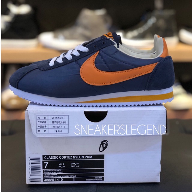 nike cortez navy nylon