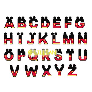 PDF Pattern *MICKEY MOUSE ABC ALPHABET ALPHABETICAL A to Z* Cross ...