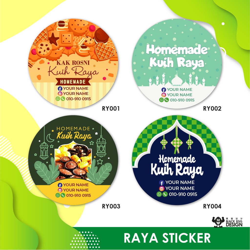 Raya Sticker 2021 Borong Sticker Label Murah Cantik Stiker Label