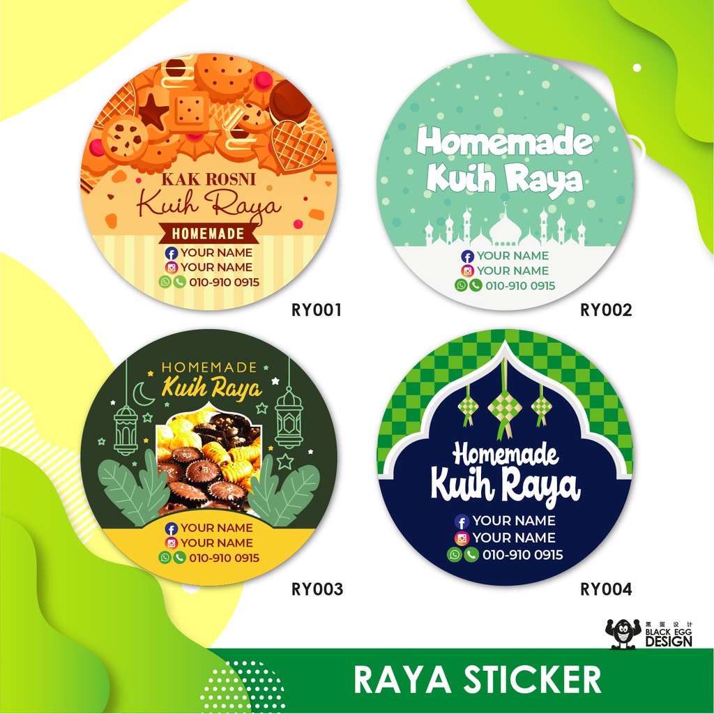 [ RAYA STICKER 2021 BORONG ] STICKER LABEL MURAH CANTIK/ STIKER LABEL