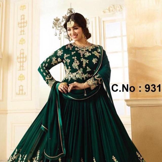  Baju  Bollywood  Anarkali  material semistitched Shopee 