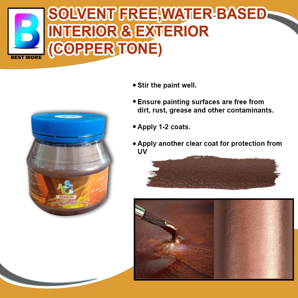 Wrought Iron Water Based Paint Season copper tone 250g Shopee Malaysia