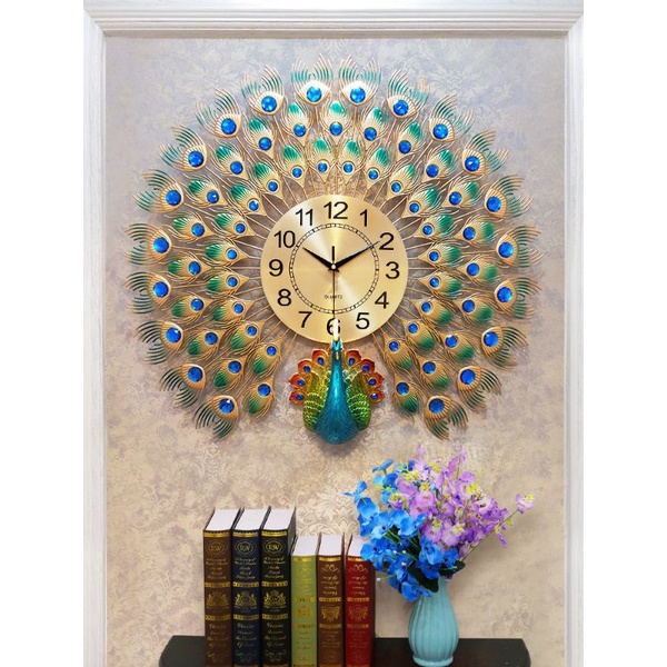 peacock wall clock 70*70cm Shopee Malaysia
