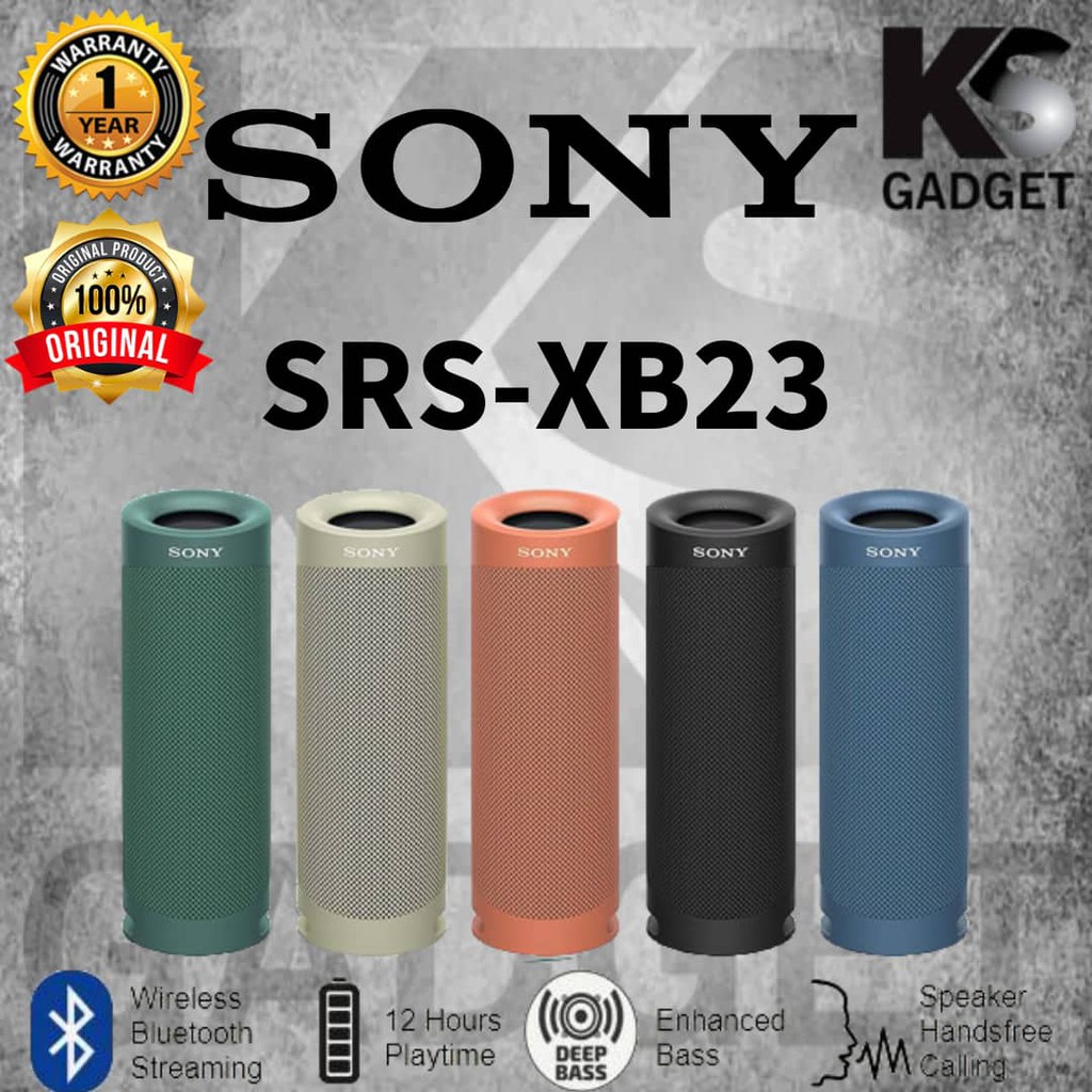 Sony XB23 EXTRA BASS IP67 Waterproof Portable Speaker SRS-XB23 SRSXB23 ...