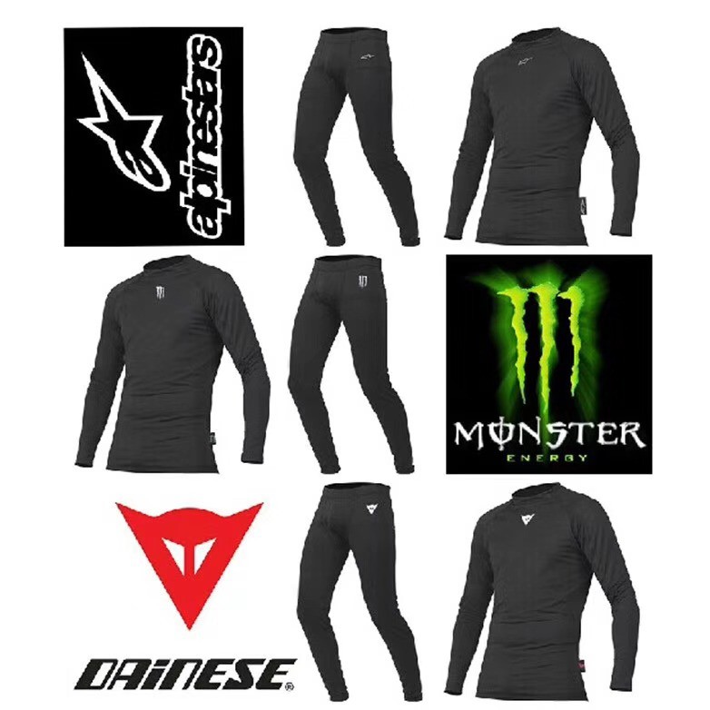 Moto GP Motorcycle Race Underwear Inner Liner Suit Shirt+Pant High Elasticity Cycling Sweatshirt for Summer Winter