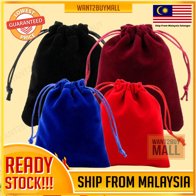 ?? Drawstring Trendy Velvet Jewelry Ornaments Lucky Storage Beam Mouth Small Cloth Packaging Pouch Pendulum Bag Gift