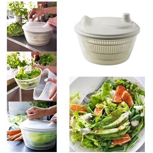 IKEA Salad Spinner Bowl / Salad Mixer Dehydrated Machine Manual Salad Dehydrator Vegetable Colander Water Drain Basket