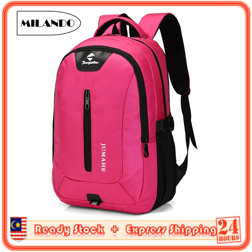 MILANDO Travel Backpack Hiking 15.6inch Laptop Bag Hiking Backpack Bag Beg Sekolah (Type 6)
