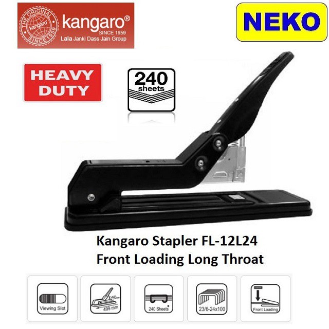 Kangaro Heavy Duty Long Stapler Fl 12l24 Shopee Malaysia