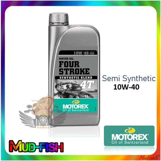 MINYAK MOTOREX FOUR STROKE 10W40 SEMI SYNTHETIC MOTOR 4T OIL (1LITER) Shopee Malaysia