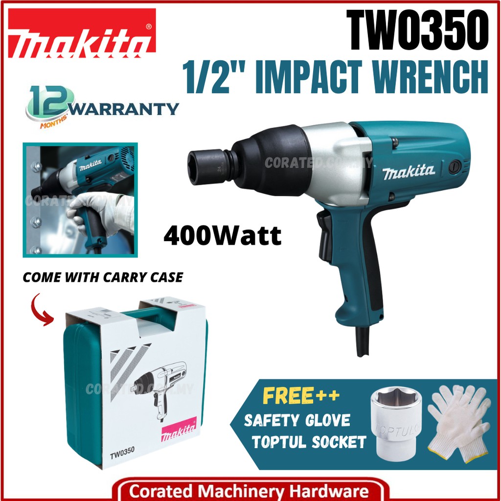 Ampere Blive gift grill NEW] Makita TW0350 1/2"Impact Wrench (400W, 350N-m) (1 Year Warranty) |  Shopee Malaysia