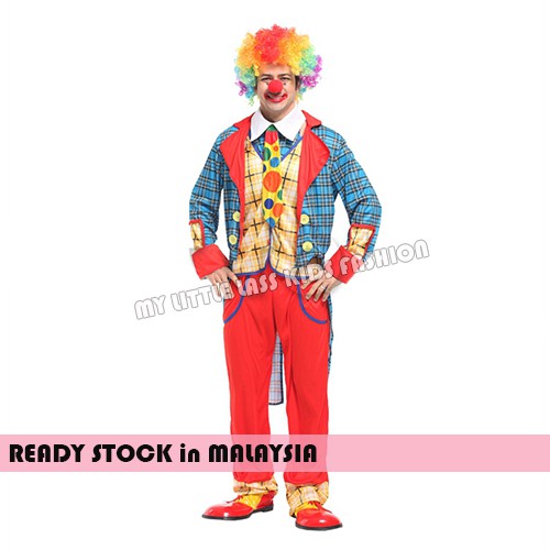 Clown Tuxedo Adult Halloween Disguise Character Stage Western Clown Cosplay Costume