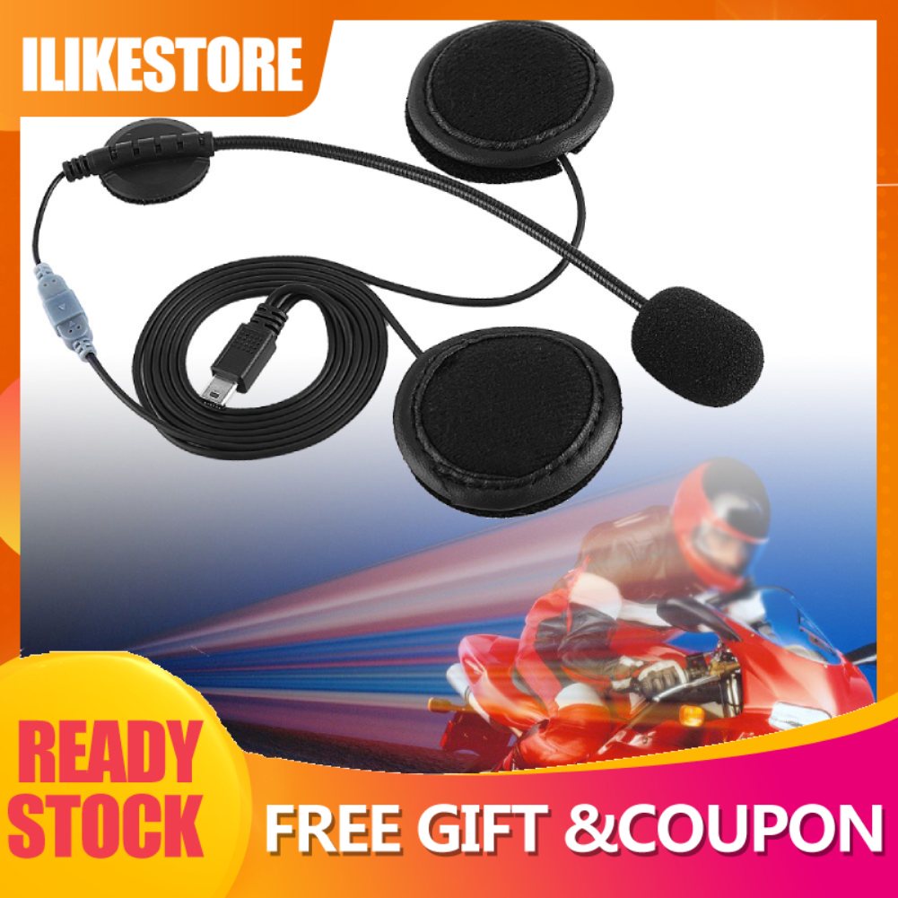 Accessories Bluetooth Headset Headphone Microphone Wired Earbuds Bluetooth Headset Fit for V8 Motorcycle Helmet Intercom 