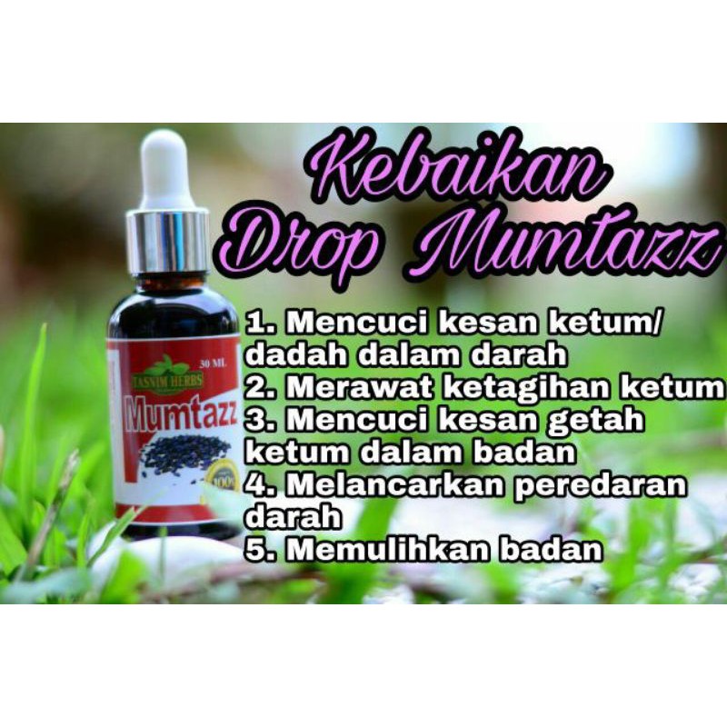 DROP MUMTAZ (UBAT KETAGIH ROKOK DAN KETOM  Shopee Malaysia