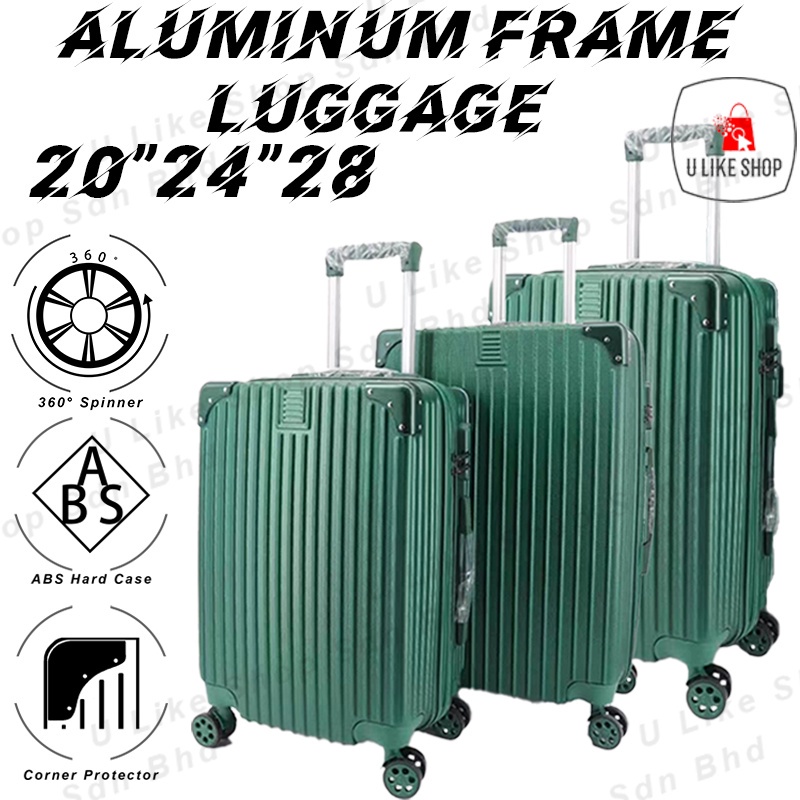 Retro Luggage Aluminium Corner Design 3 IN 1 20"+24"+28" Luggage Set