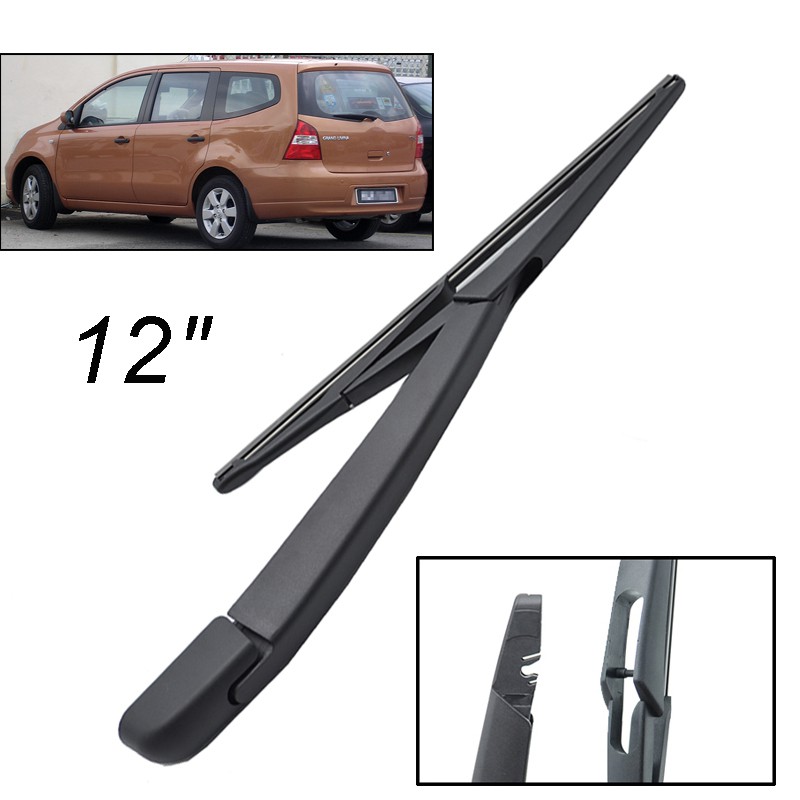 Tailgate Rear Windscreen Wiper Blade Arm Set For Nissan Grand Livina ...